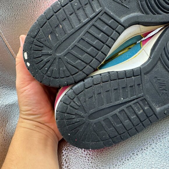 Size 9.5‎ Nike Dunk SB Low Pacman Mens Pink Blue Athletic Sneakers 313170-461 - Picture 10 of 12